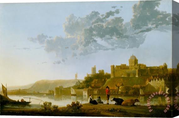Aelbert Cuyp The Valkhof at Nijmegen Stretched Canvas Painting / Canvas Art