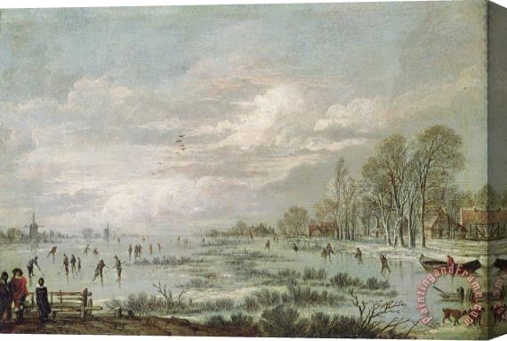 Aert van der Neer Winter Landscape Stretched Canvas Print / Canvas Art