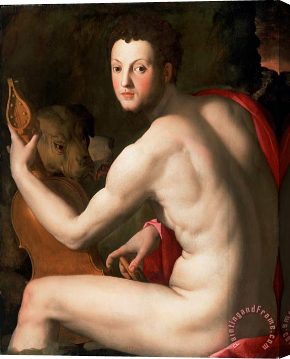 Agnolo Bronzino Portrait of Cosimo I De' Medici As Orpheus Stretched Canvas Painting / Canvas Art