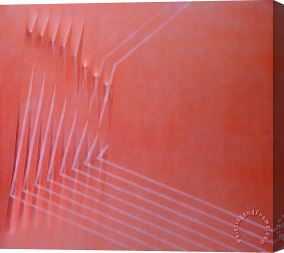 Agostino Bonalumi Rosso Stretched Canvas Painting / Canvas Art