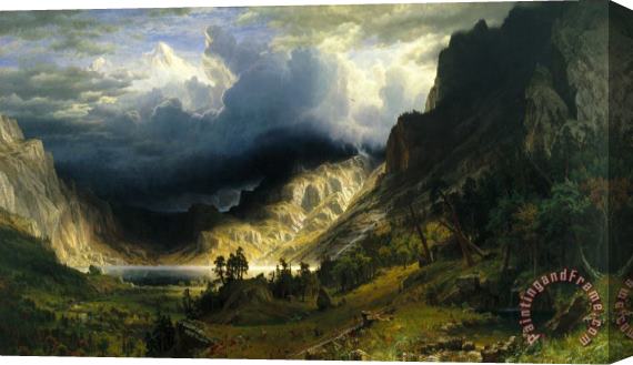 Albert Bierstadt A Storm in The Rocky Mountains, Mt. Rosalie, 1866 Stretched Canvas Print / Canvas Art