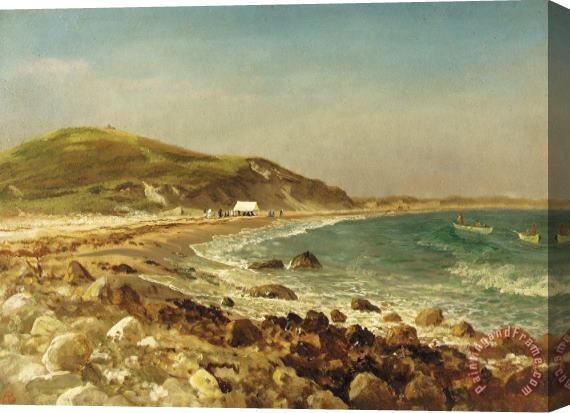 Albert Bierstadt Coastal Scene Stretched Canvas Print / Canvas Art