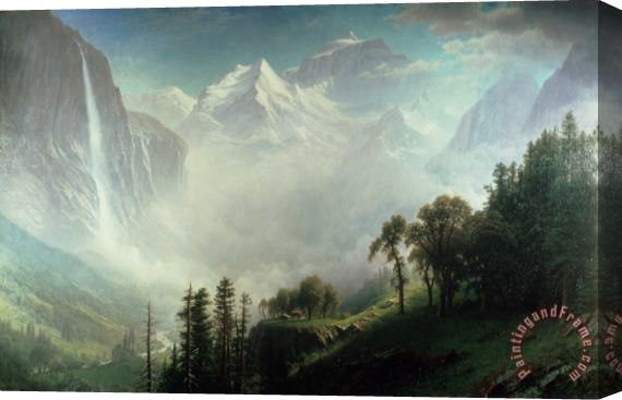 Albert Bierstadt Majesty of the Mountains Stretched Canvas Painting / Canvas Art