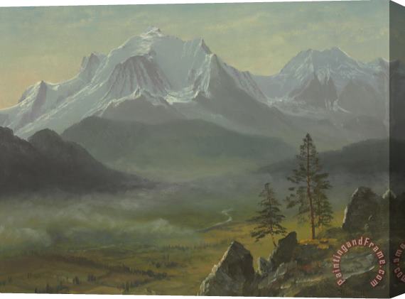 Albert Bierstadt Mont Blanc Stretched Canvas Print / Canvas Art