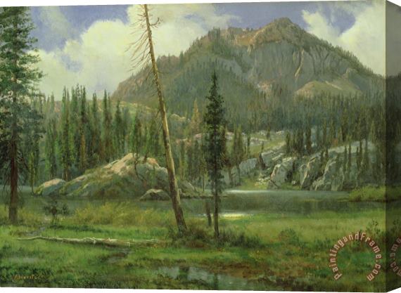 Albert Bierstadt Sierra Nevada Mountains Stretched Canvas Print / Canvas Art