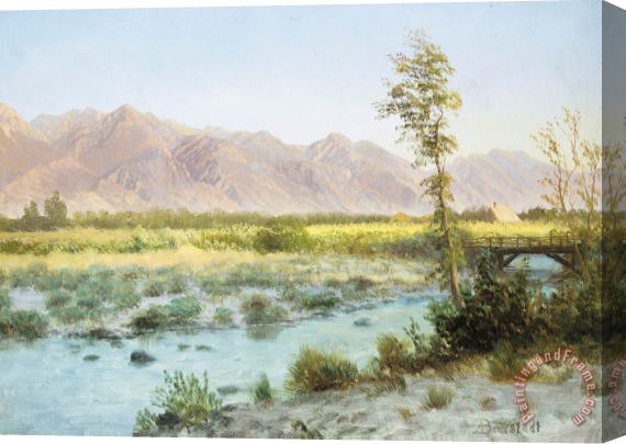 Albert Bierstadt Western Landscape Stretched Canvas Painting / Canvas Art