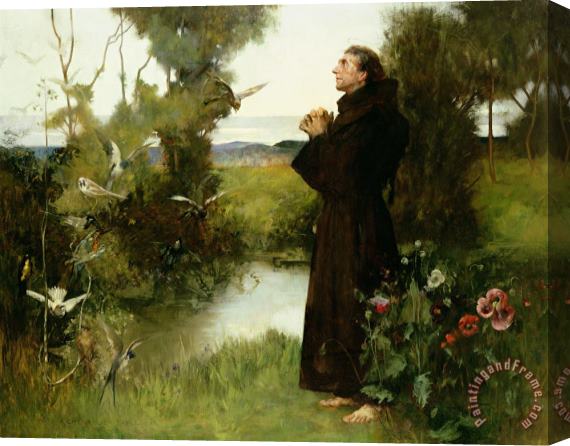 Albert Chevallier Tayler St. Francis Stretched Canvas Print / Canvas Art