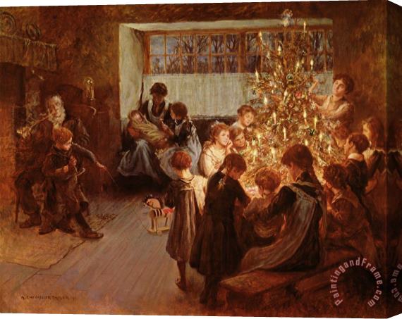 Albert Chevallier Tayler The Christmas Tree Stretched Canvas Print / Canvas Art