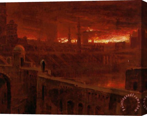 Albert Goodwin Leaving The City of Destruction Stretched Canvas Print / Canvas Art