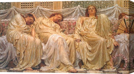 Albert Joseph Moore Dreamers Stretched Canvas Painting / Canvas Art