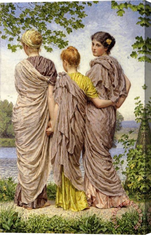 Albert Joseph Moore Waiting to Cross Stretched Canvas Painting / Canvas Art