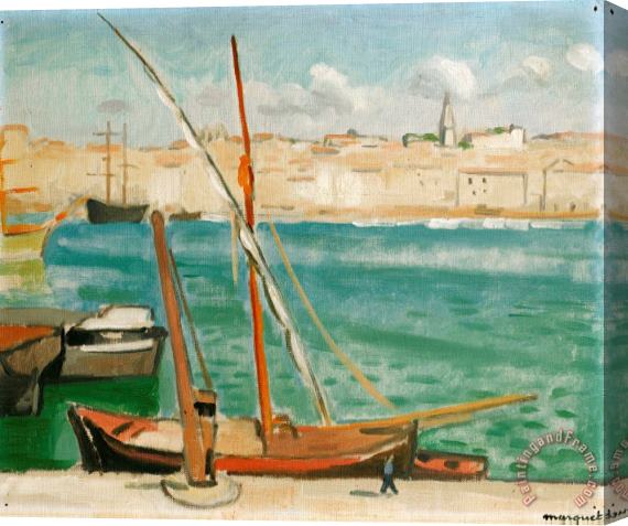 Albert Marquet Marseille, Le Quai De Rive Neuve Stretched Canvas Painting / Canvas Art