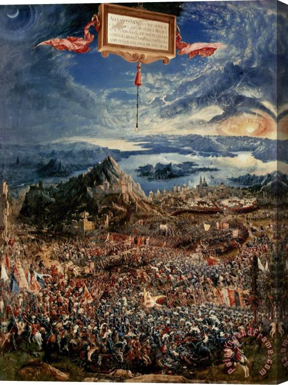 Albrecht Altdorfer The Battle of Issus Stretched Canvas Painting / Canvas Art