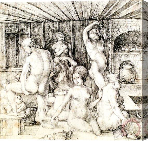 Albrecht Durer Durer Woman's Bath Drawing Stretched Canvas Painting / Canvas Art