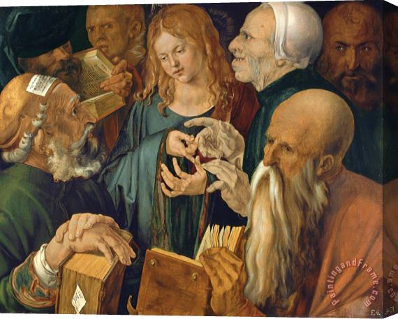Albrecht Durer Jesus Among The Doctors Stretched Canvas Painting / Canvas Art