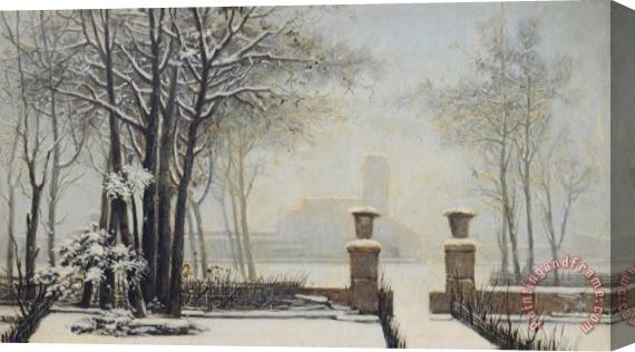 Alessandro Guardassoni Winter Landscape Stretched Canvas Print / Canvas Art
