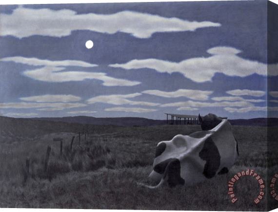 Alex Colville Moon And Cow Stretched Canvas Painting / Canvas Art