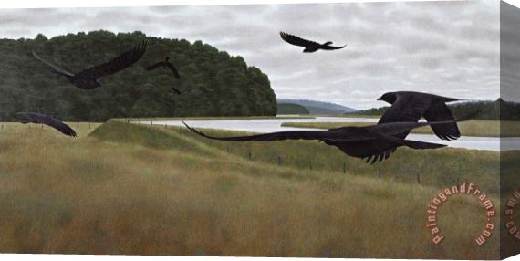 Alex Colville Seven Crows Stretched Canvas Print / Canvas Art