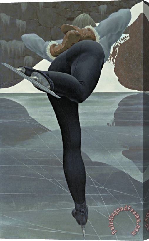 Alex Colville Skater Stretched Canvas Painting / Canvas Art