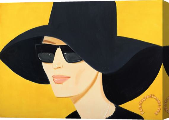 Alex Katz Black Hat #2, 2010 Stretched Canvas Print / Canvas Art
