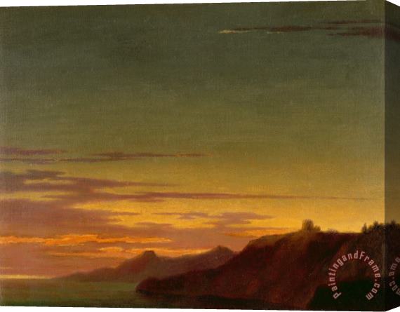 Alexander Cozens Close of the Day - Sunset on the Coast Stretched Canvas Print / Canvas Art