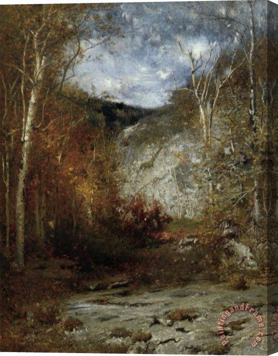 Alexander Helwig Wyant Rocky Ledge, Adirondacks Stretched Canvas Painting / Canvas Art
