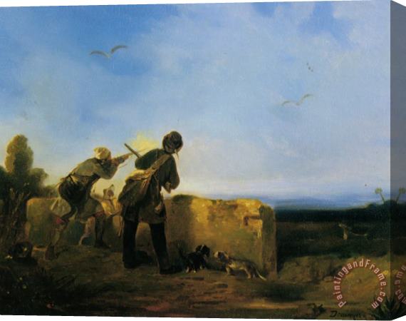 Alexandre Gabriel Decamps Snipe Shooting Stretched Canvas Print / Canvas Art