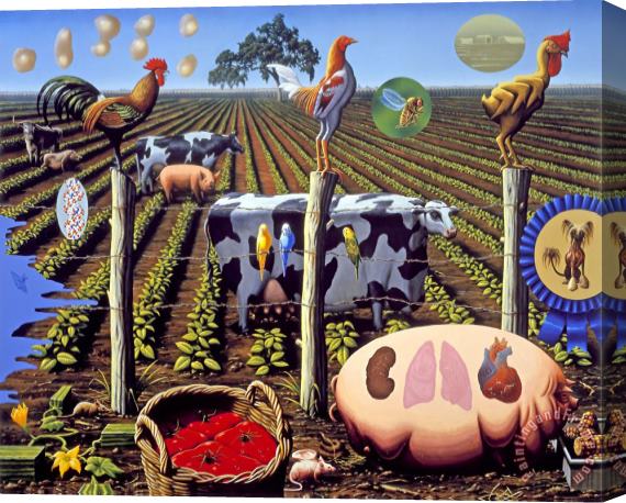 Alexis Rockman The Farm Stretched Canvas Painting / Canvas Art