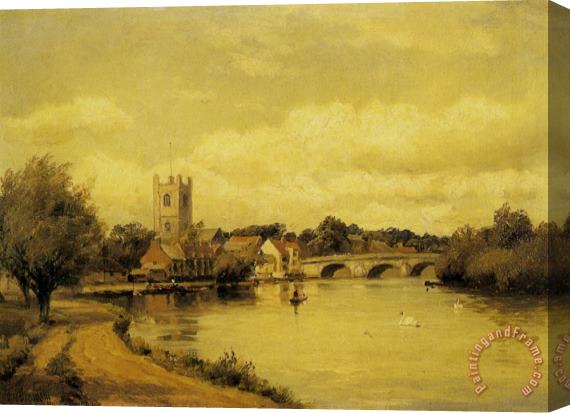 Alfred Fontville De Breanski Henley on Thames Stretched Canvas Print / Canvas Art