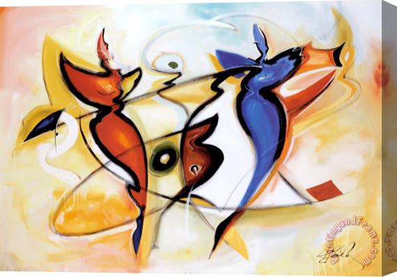 alfred gockel Dancing Angels Stretched Canvas Painting / Canvas Art