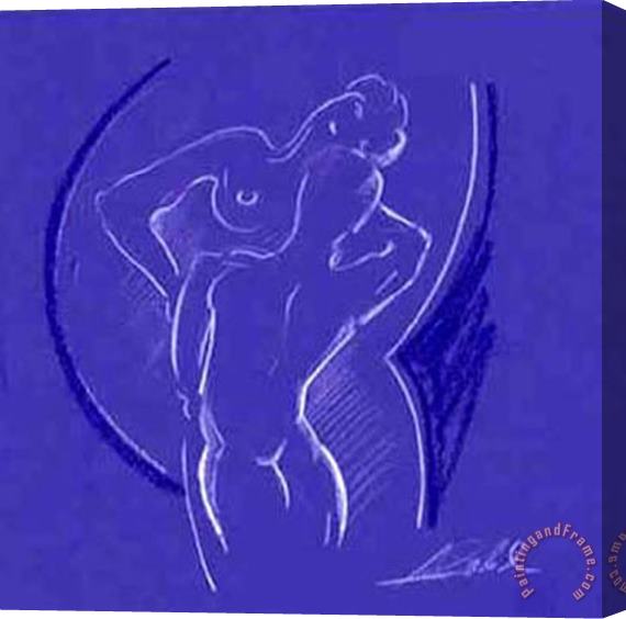 alfred gockel Forms in Purple Ii Stretched Canvas Painting / Canvas Art