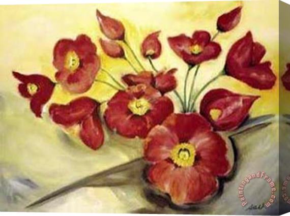 alfred gockel Grand Anemones Stretched Canvas Painting / Canvas Art
