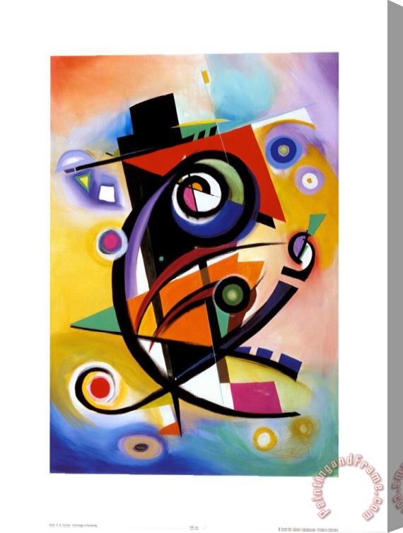alfred gockel Homage to Kandinsky Stretched Canvas Painting / Canvas Art
