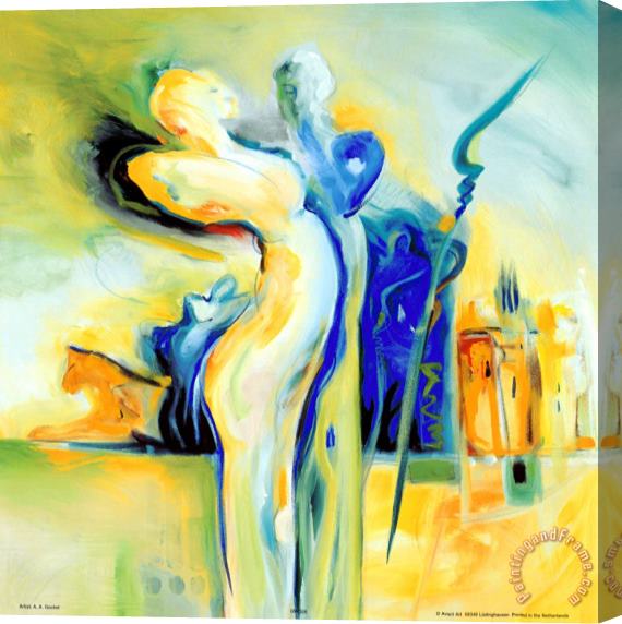 alfred gockel Romance in an Exotic Place Stretched Canvas Painting / Canvas Art