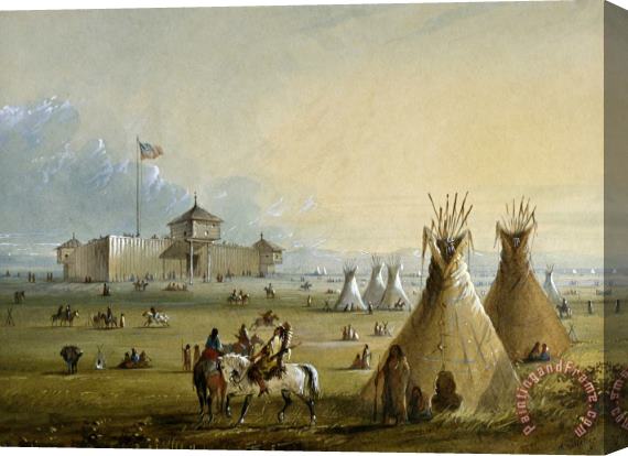 Alfred Jacob Miller Fort Laramie Stretched Canvas Print / Canvas Art