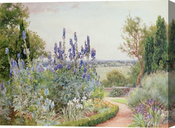 Alfred Parsons A Garden Near the Thames Stretched Canvas Print / Canvas Art