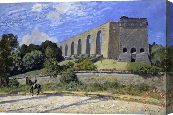 Alfred Sisley Aqueduct at Marly Stretched Canvas Print / Canvas Art