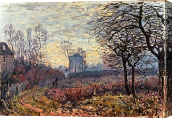 Alfred Sisley Landscape near Louveciennes Stretched Canvas Print / Canvas Art