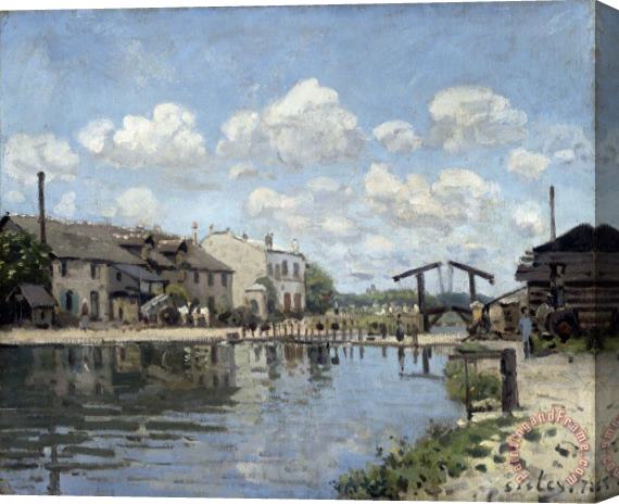 Alfred Sisley Le Canal Saint Martin, Paris Stretched Canvas Painting / Canvas Art