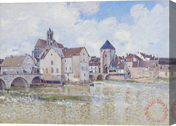 Alfred Sisley Le Pont De Moret Stretched Canvas Print / Canvas Art