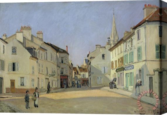 Alfred Sisley Rue de la Chaussee at Argenteuil Stretched Canvas Painting / Canvas Art