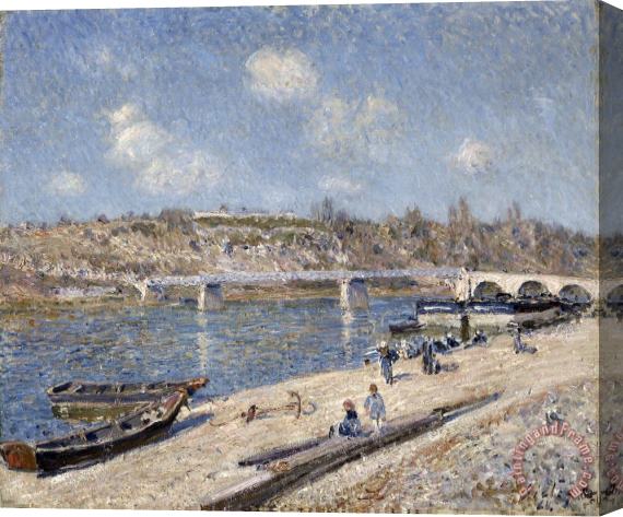 Alfred Sisley The Beach at Saint Mammes Stretched Canvas Print / Canvas Art