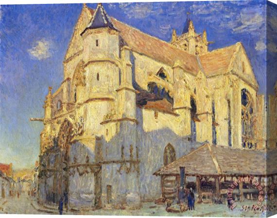 Alfred Sisley The Church at Moret Stretched Canvas Painting / Canvas Art