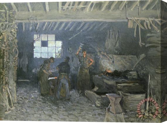 Alfred Sisley The Forge Stretched Canvas Painting / Canvas Art