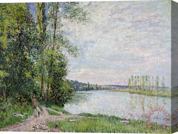 Alfred Sisley The Riverside Road from Veneux to Thomery Stretched Canvas Painting / Canvas Art
