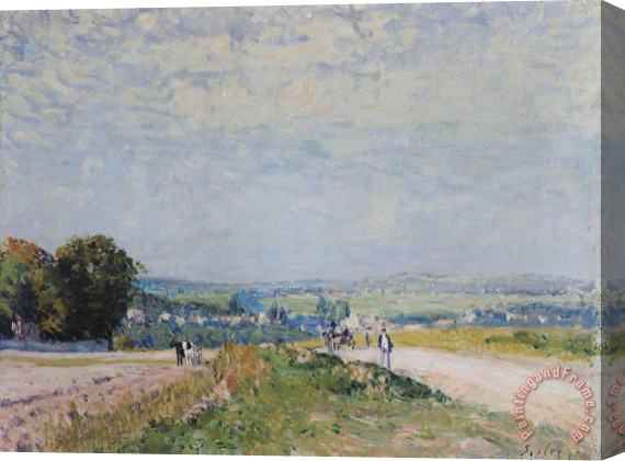 Alfred Sisley The Road to Montbuisson at Louveciennes Stretched Canvas Painting / Canvas Art