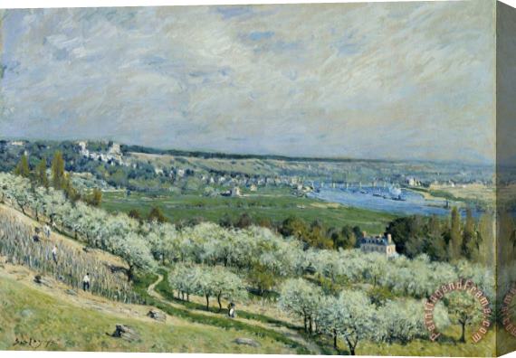 Alfred Sisley The Terrace at Saint Germain, Spring Stretched Canvas Print / Canvas Art