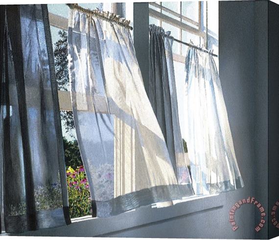 Alice Dalton Brown Quiet Room with Flowers Detail Stretched Canvas Print / Canvas Art