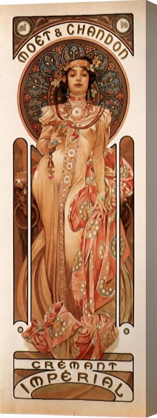 Alphonse Maria Mucha Moët & Chandon Cremant Imperial Stretched Canvas Painting / Canvas Art