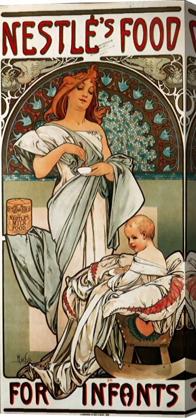 Alphonse Maria Mucha Nestle's Food for Infants Stretched Canvas Print / Canvas Art